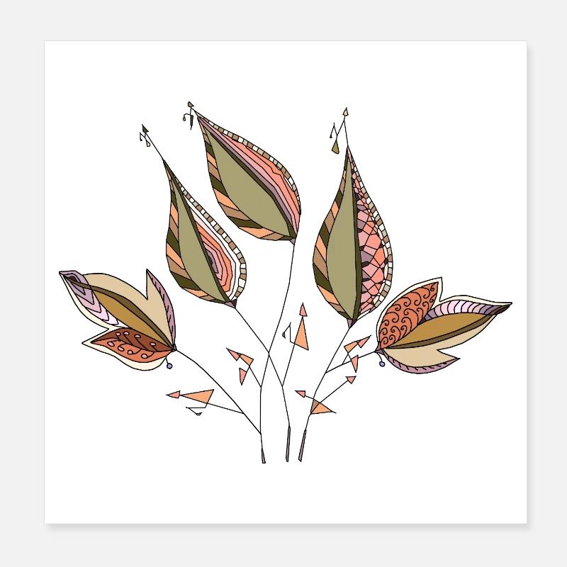 leaves Poster 8" x 8" (20x20 cm)