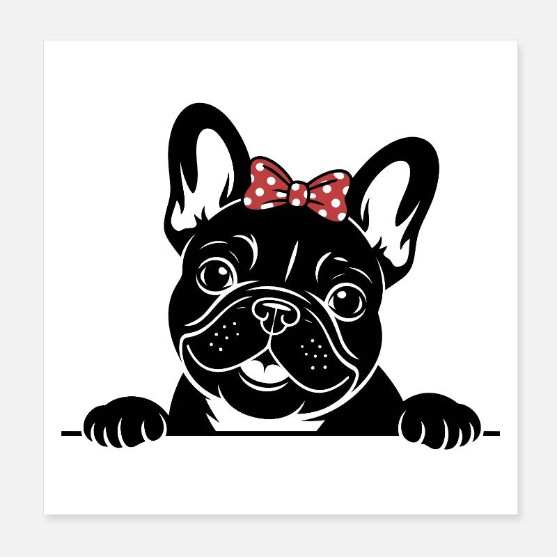 Bouledogue français Poster 20 x 20 cm