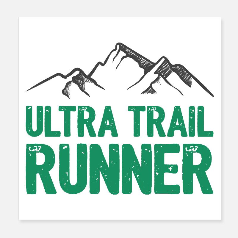 Coureur d’ultra-trail Poster 20 x 20 cm