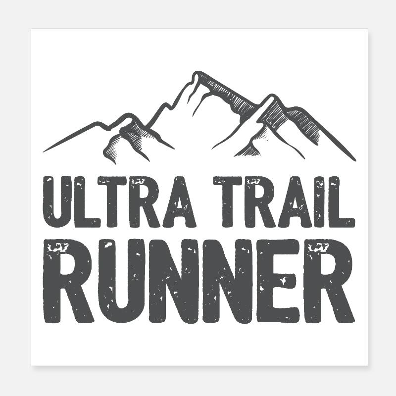 Coureur d’ultra-trail Poster 20 x 20 cm