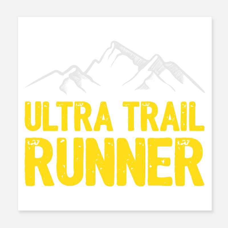 Coureur d’ultra-trail Poster 20 x 20 cm