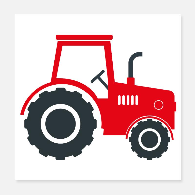 Farm tractor Poster 8" x 8" (20x20 cm)
