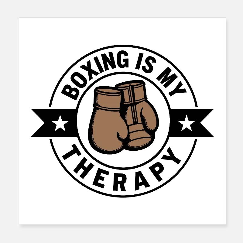 La boxe est ma déclaration sportive Therapy Boxen Poster 20 x 20 cm