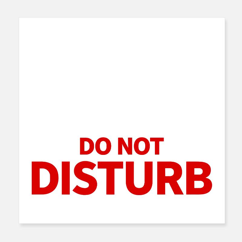 Ne pas déranger Hanger Dire Humour Poster 20 x 20 cm