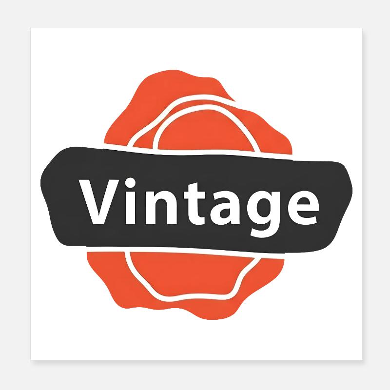 Art vintage rétro à l’ancienne Poster 20 x 20 cm