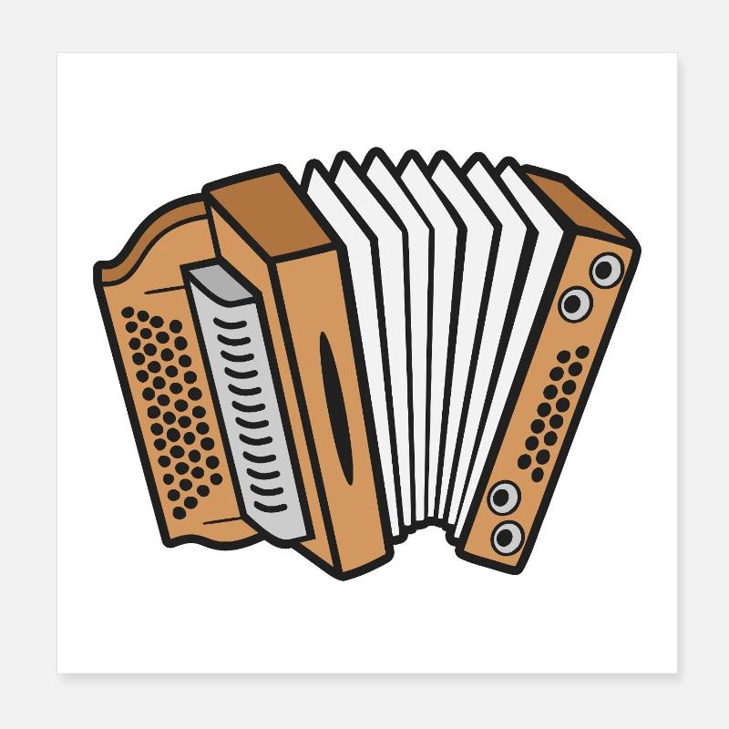 Styrian Accordion Squeeze Accordion Poster 8" x 8" (20x20 cm)
