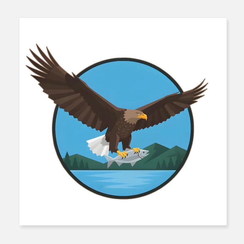 White-tailed eagle eagle Poster 8" x 8" (20x20 cm)