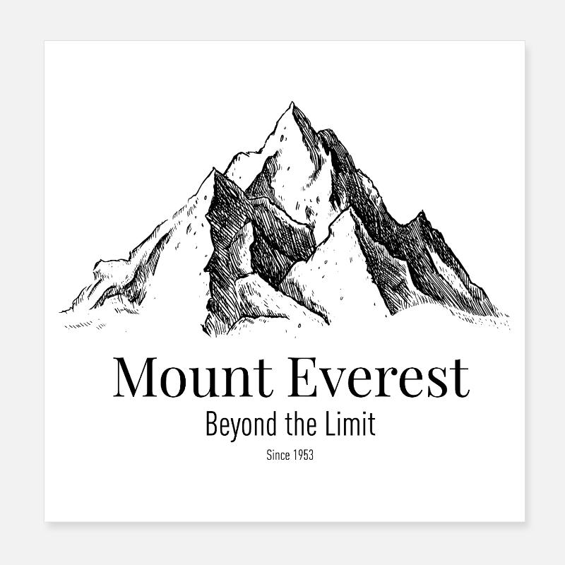 Mount Everest Beyond the Limit Poster 8" x 8" (20x20 cm)