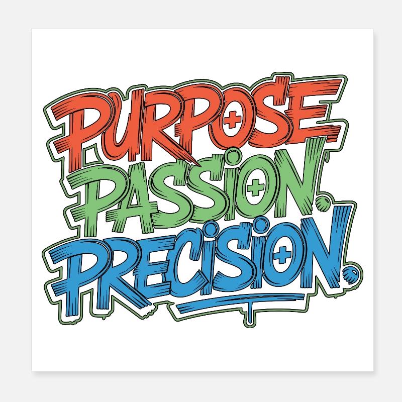 Urgences Infirmier Objectif Passion Précision Infirmier de première ligne Poster 20 x 20 cm