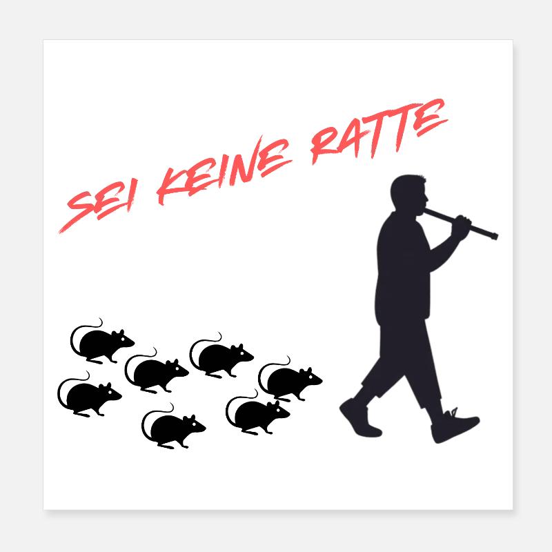 Don't Be a Rat – Courage to Be Honest Poster 8" x 8" (20x20 cm)