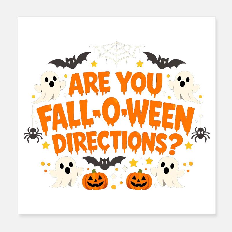 Bist du ein Herbst-O-Ween-Anleitungslehrer? Hallow Poster 20x20 cm