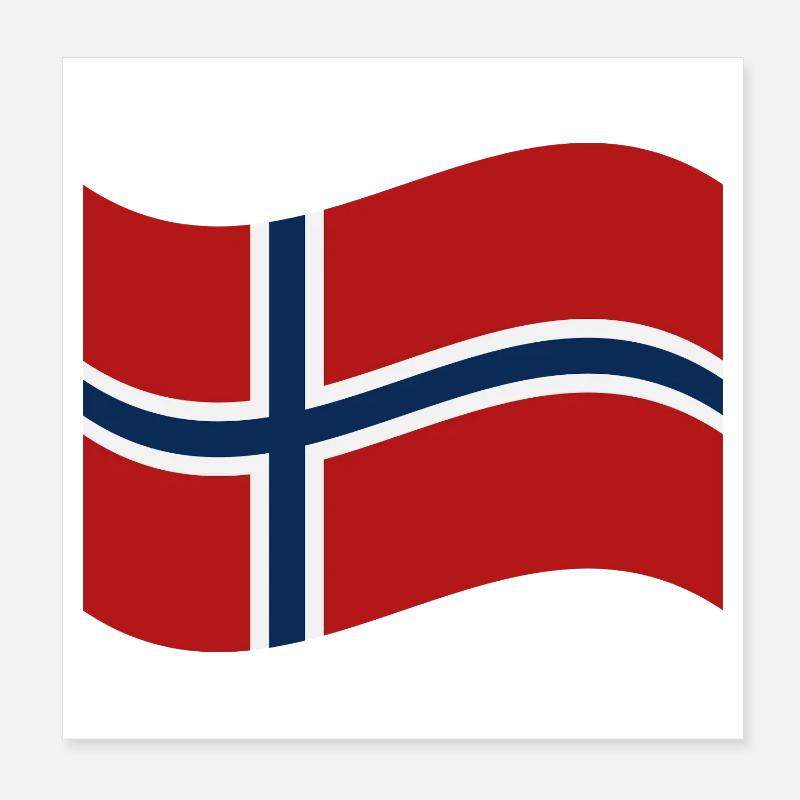 Norway flag Poster 8" x 8" (20x20 cm)