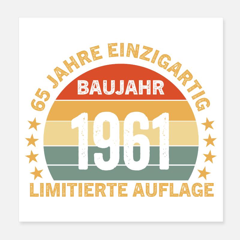 65 ANS D’ÉDITION LIMITÉE UNIQUE Poster 20 x 20 cm