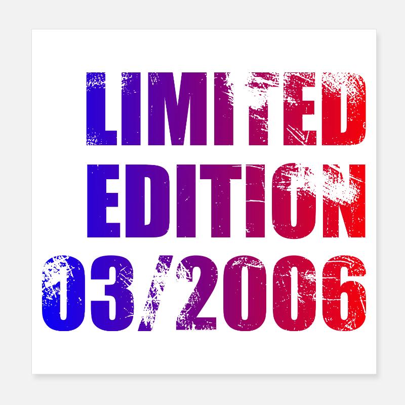 20e anniversaire édition limitée 03/2006 Poster 20 x 20 cm