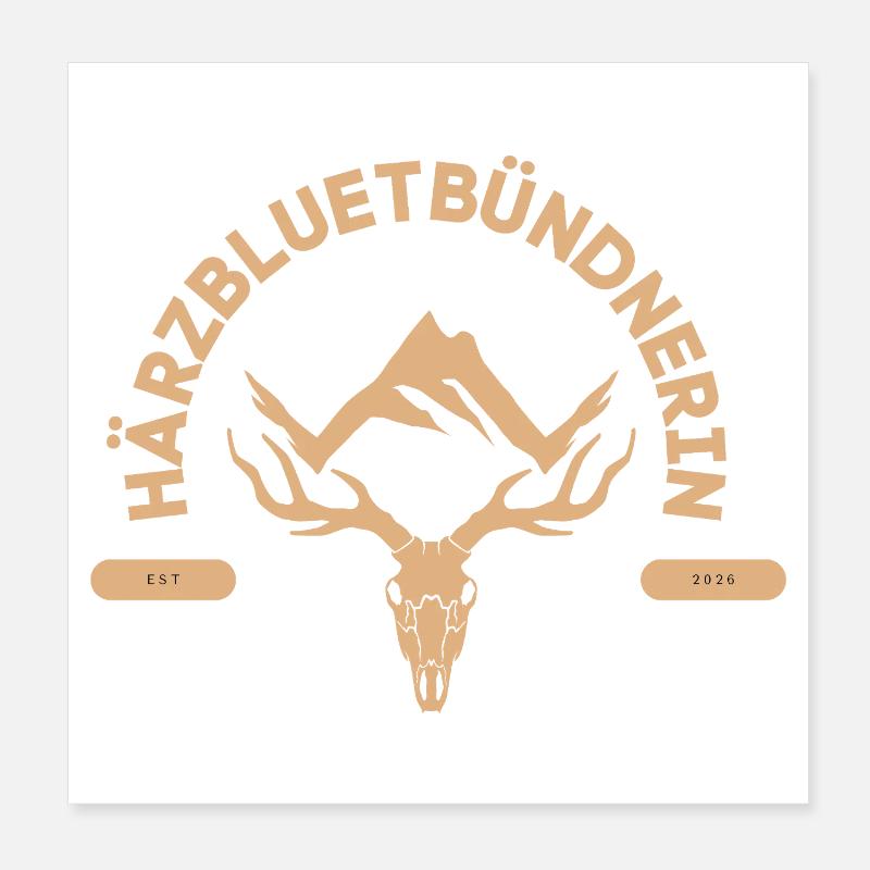 Härzbluetgraubünden Poster 20 x 20 cm