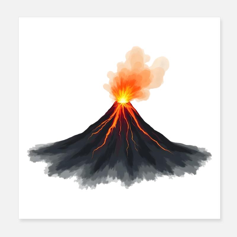 Vulkan Poster 20x20 cm