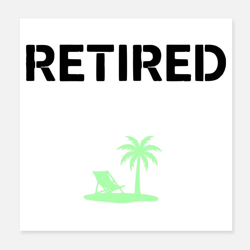 Pension retraite Palm Tree Beach Poster 20 x 20 cm