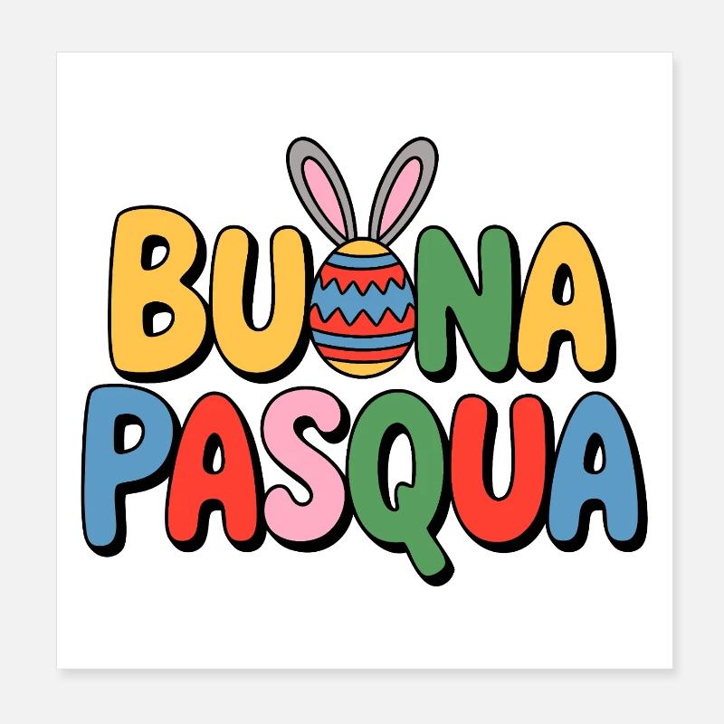 Buna Pasqua Bunny Poster 20 x 20 cm
