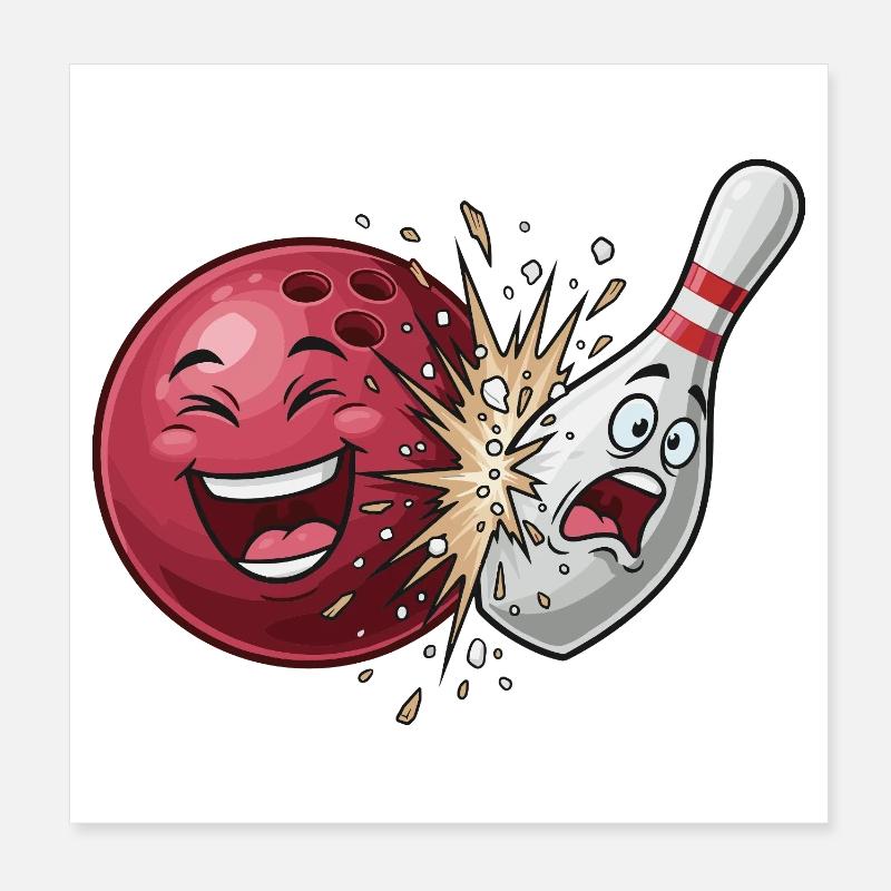 Kugelknaller: Bowling Clash Poster 20x20 cm