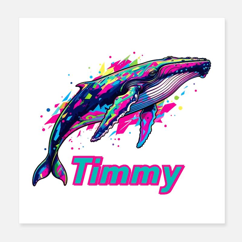 Graffiti néon de Timmy Poster 20 x 20 cm