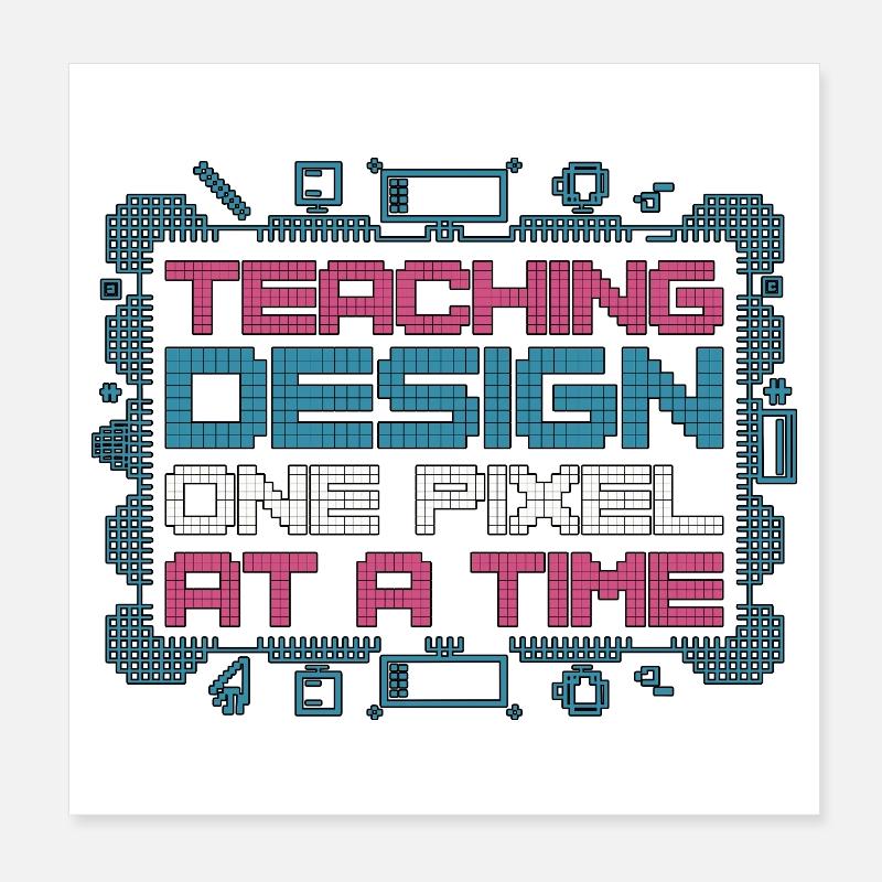Éducateur designer Enseignant Design Enseignant Art Poster 20 x 20 cm