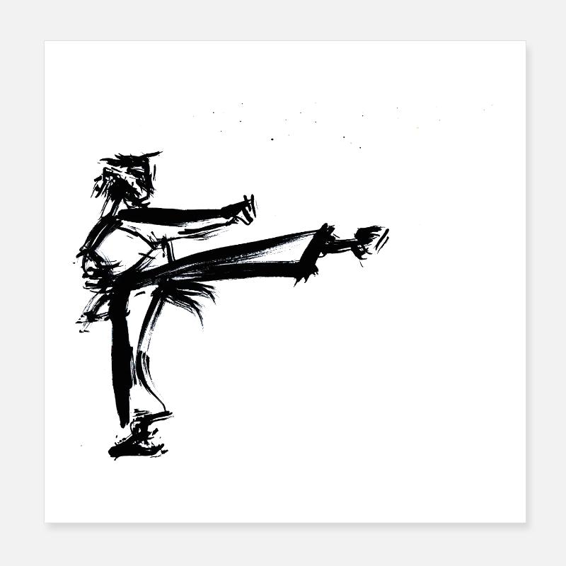 yop chagi - Poster 20x20 cm - Weiß