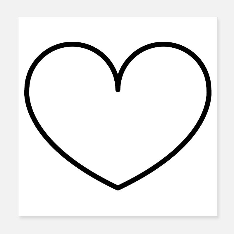 Cœur Poster 20 x 20 cm