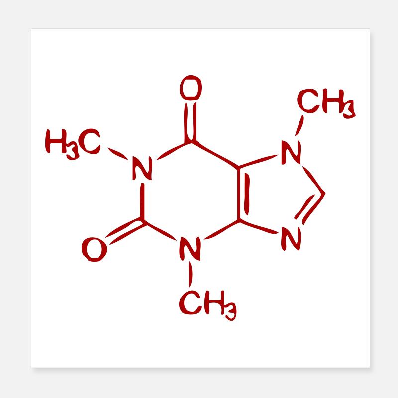 koffein Poster 20x20 cm