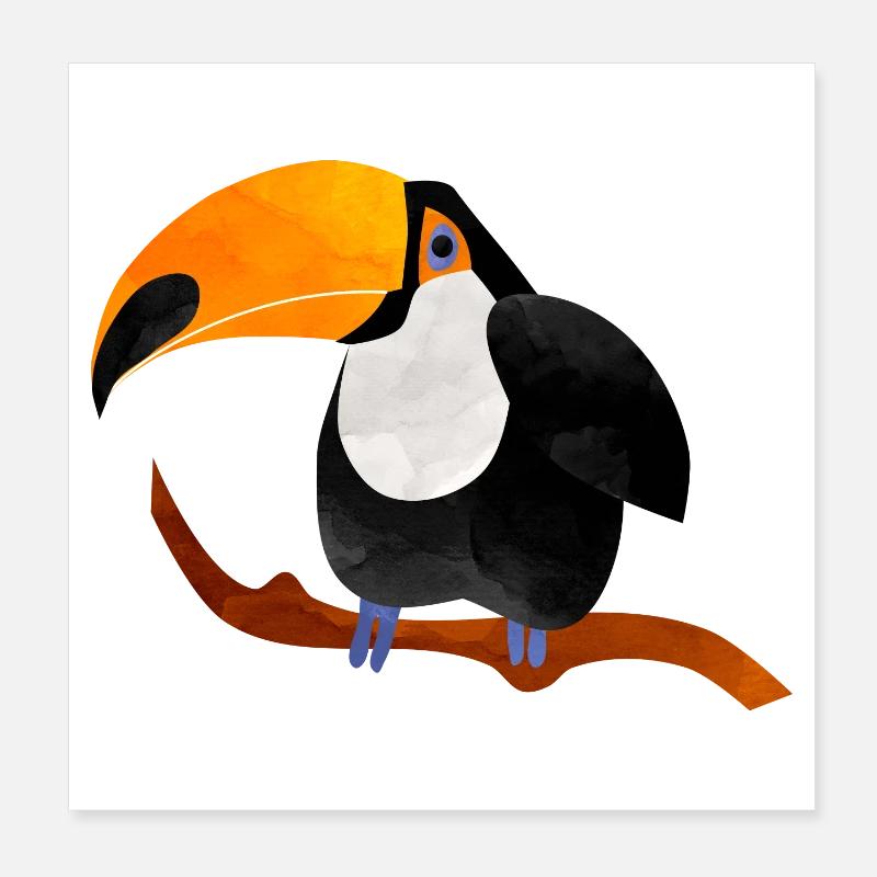 toucan Poster 8" x 8" (20x20 cm)
