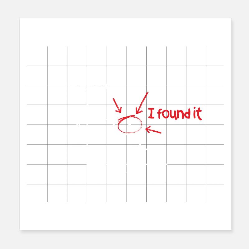 Find X Math Puzzle Poster 8" x 8" (20x20 cm)