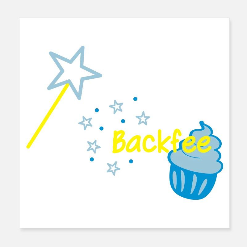 Cupcaki Backfee Poster 20x20 cm