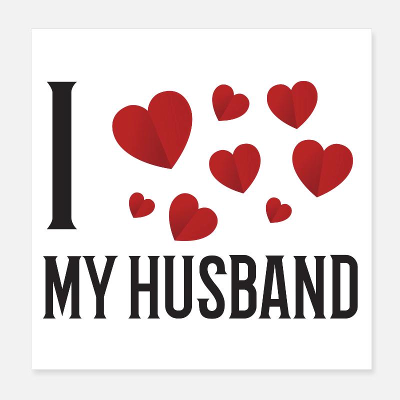 J'aime mon mari Poster 20 x 20 cm