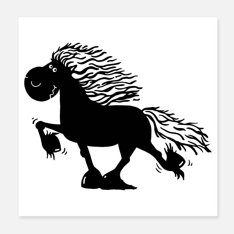 Töltender Isländer - Pferd Poster 20x20 cm