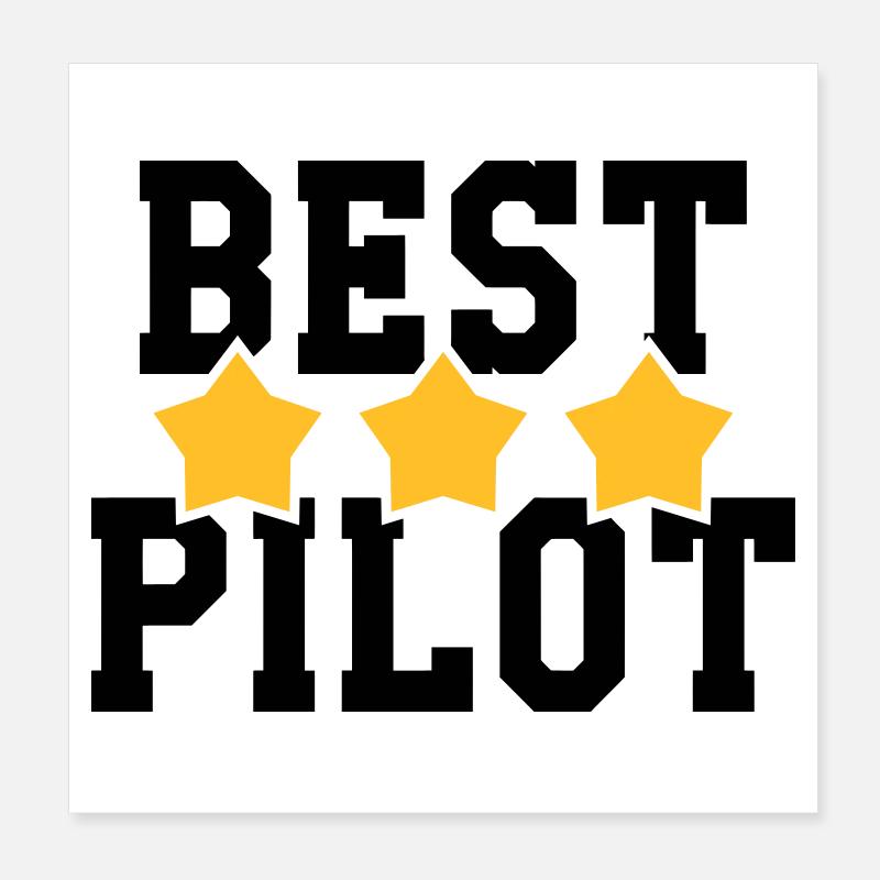 Best Pilot Poster 20 x 20 cm