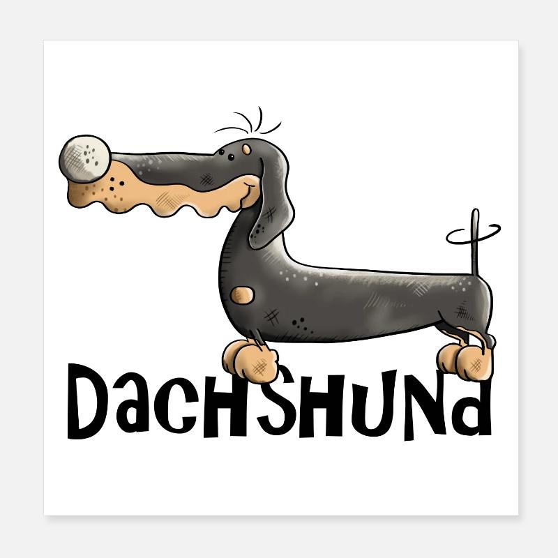 Desideria the Dachshund Poster 20 x 20 cm