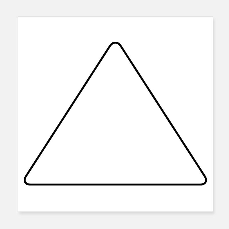 Triangle avec coins arrondis Poster 20 x 20 cm