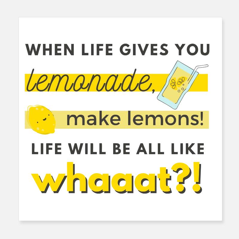 faites des citrons! Poster 20 x 20 cm