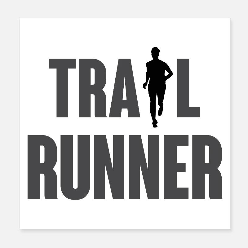 Coureur de trail Poster 20 x 20 cm