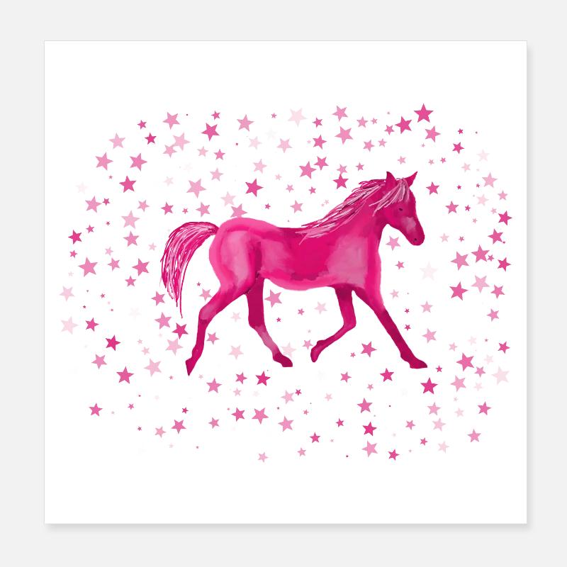 Pony stars Poster 8" x 8" (20x20 cm)