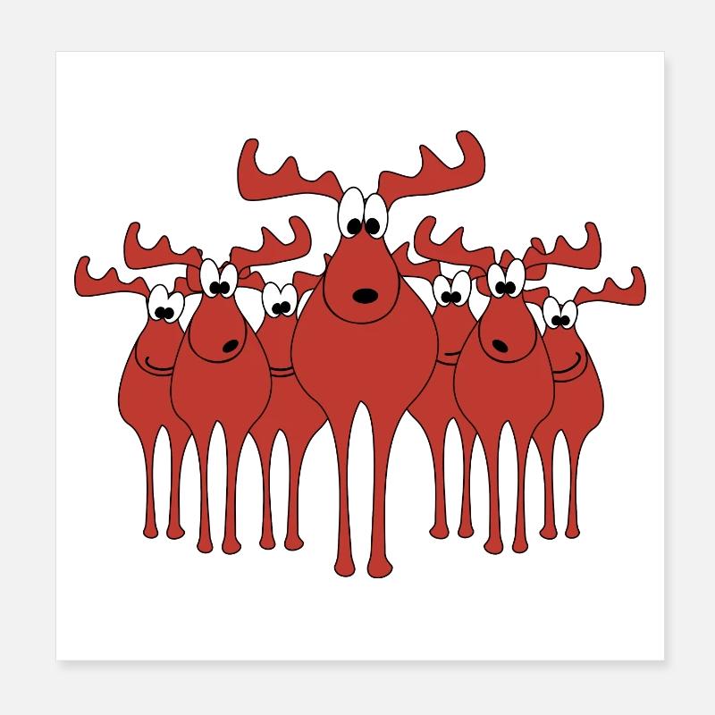 Elks Poster 8" x 8" (20x20 cm)