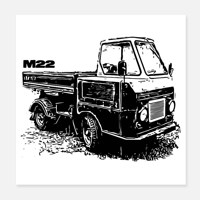 Multicar M22 Poster 20x20 cm