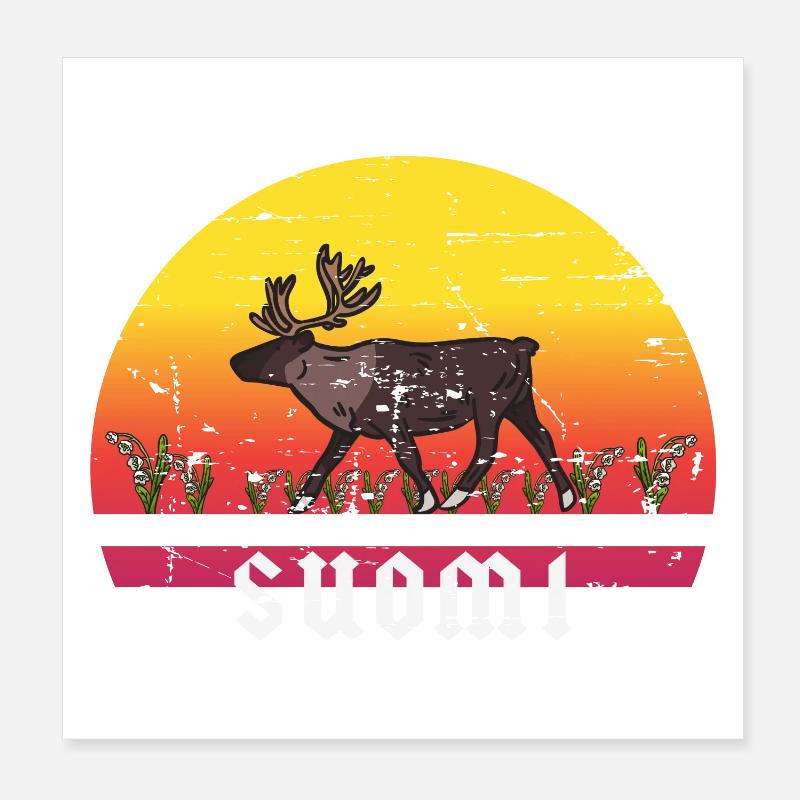 Vacances en Finlande Poster 20 x 20 cm