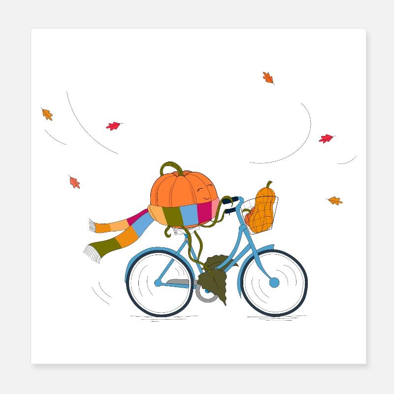 Tour de Citrouille Poster 20 x 20 cm