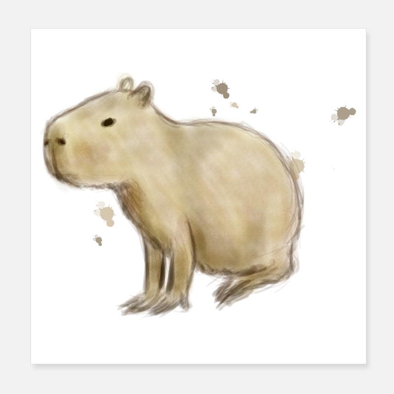 Capybara Poster 20 x 20 cm