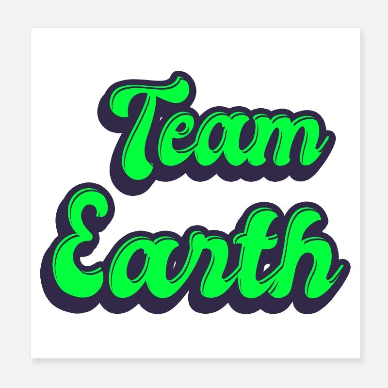 Team Erde Poster 20x20 cm