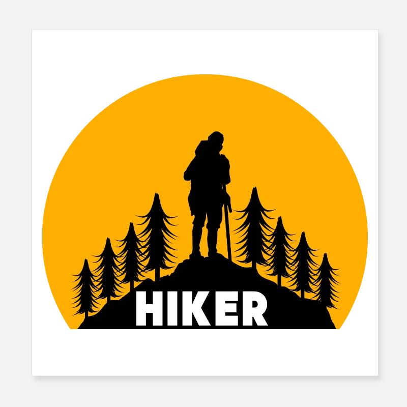 Wanderung Spruch Wandern Wanderer Klettern Berge Poster 20x20 cm