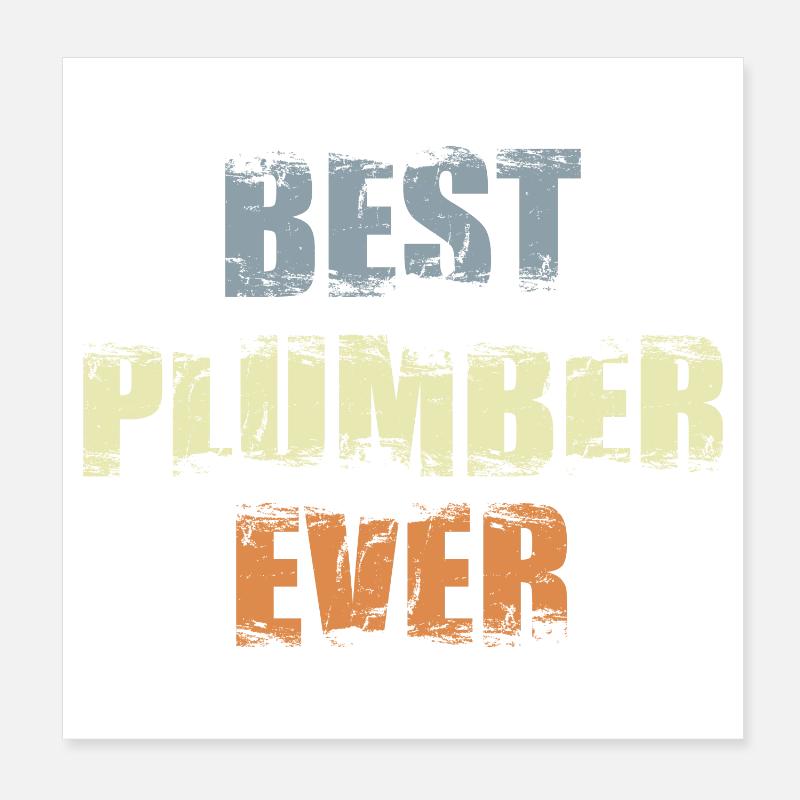 Best Plumber Poster 8" x 8" (20x20 cm)