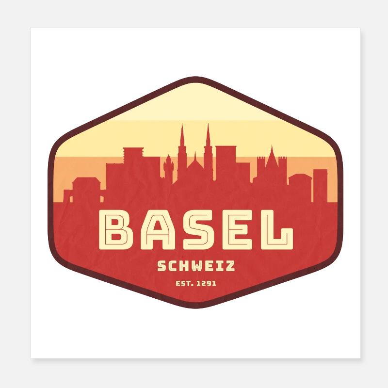Bâle, Suisse Poster 20 x 20 cm