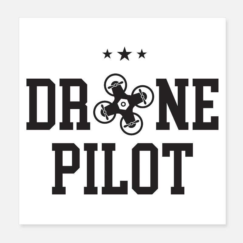 Drohnen-Pilot Poster 20x20 cm