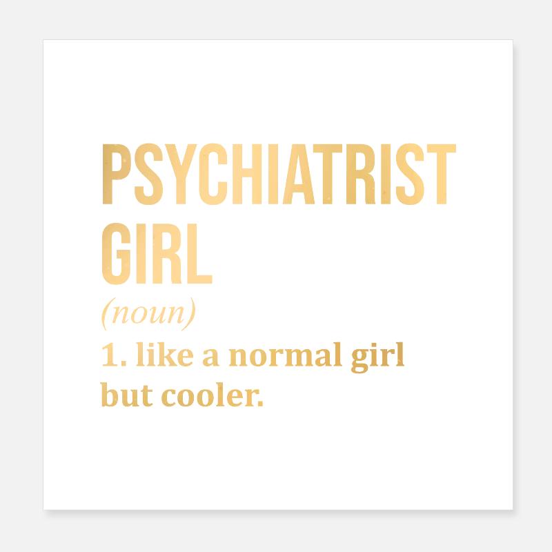 psychiatrie Poster 20 x 20 cm